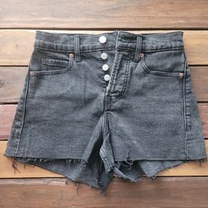 Old Navy Sky-Hi Faded Black Denim Shorts